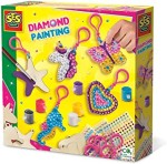 Diamentowe mozaiki - drewniane breloczki SES Creative - zabawki kreatywne dla dziewczynek