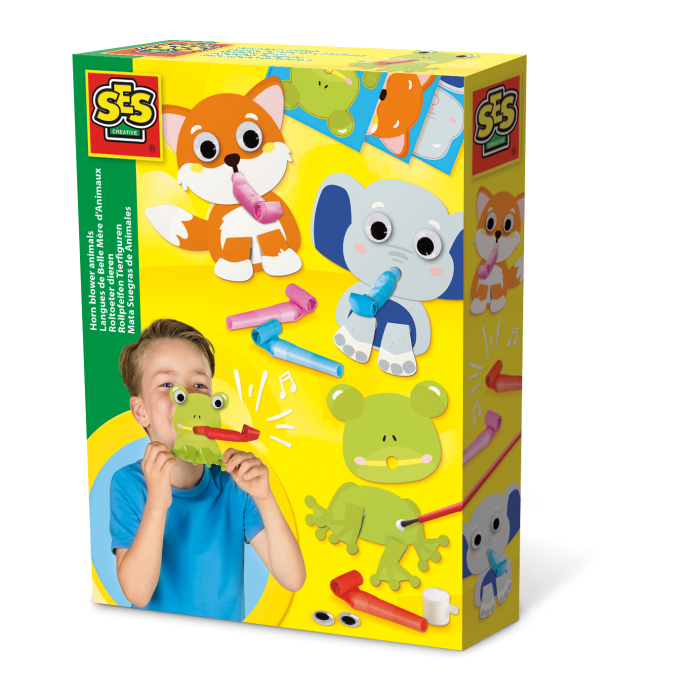 ses creative 14018 - zestaw kreatywny do tworzenia papierowych zwierzatek z gwizdkami